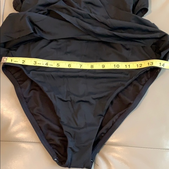 Bar III Draped-Front Halter One-Piece Swimsuit - Picture 5 of 8